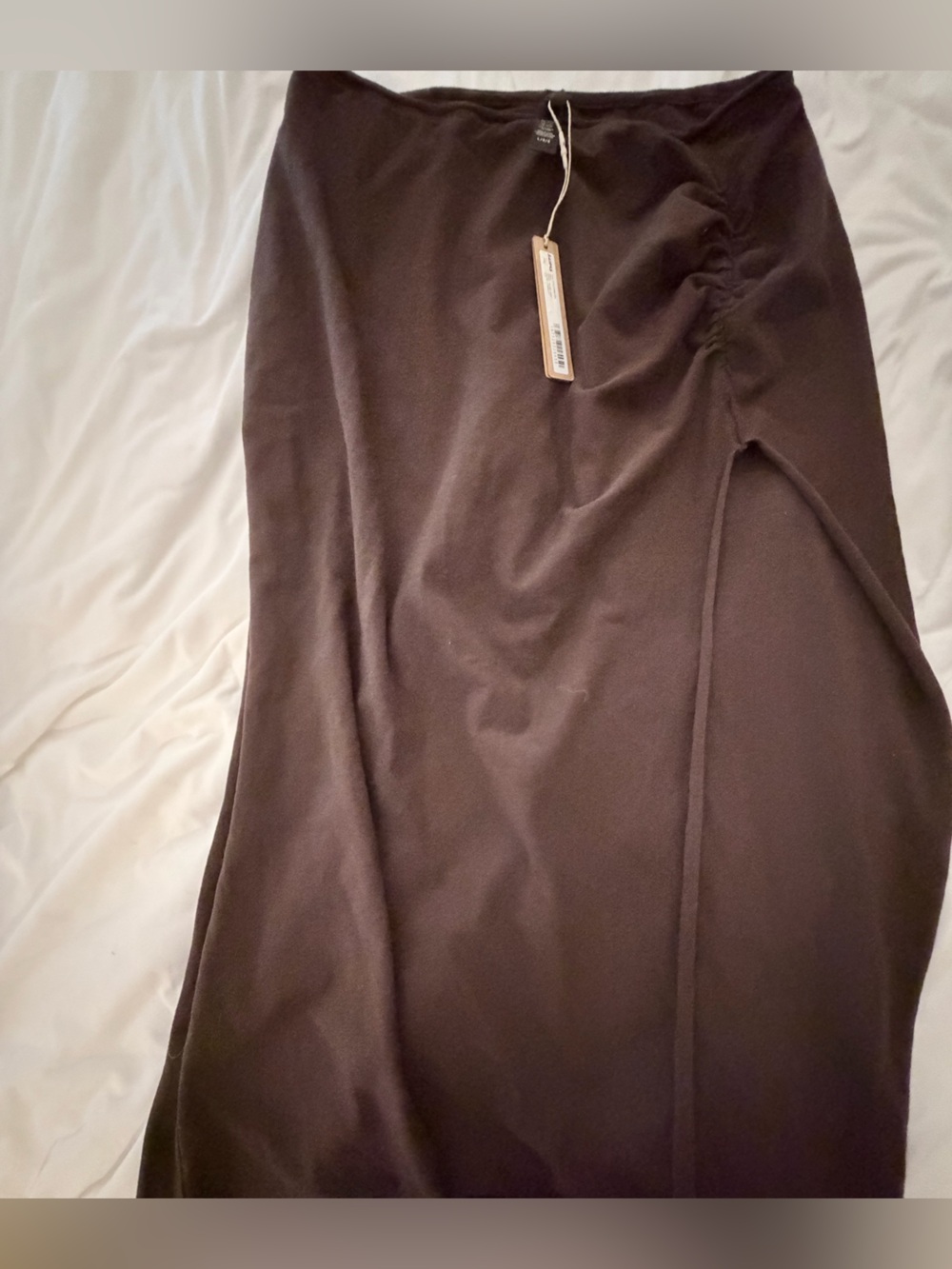 SKIMS Raw Edge Intimates Skirt Espresso in large